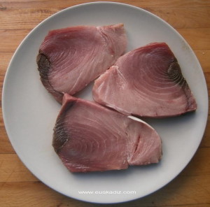 Filetes de Atún rojo del Atlántico.