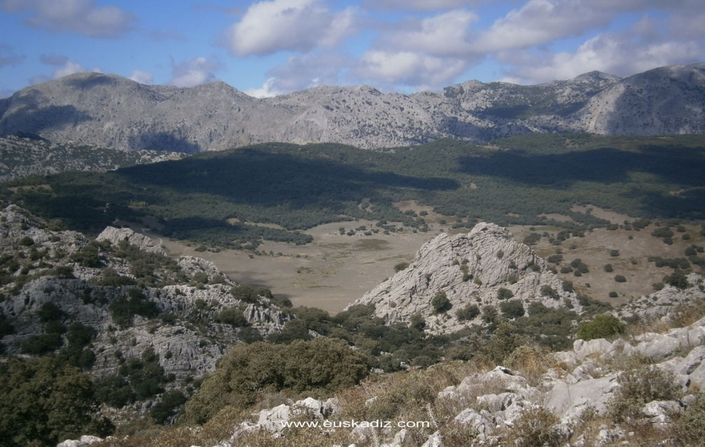 Paisaje kárstico y el encinar en Villaluenga.